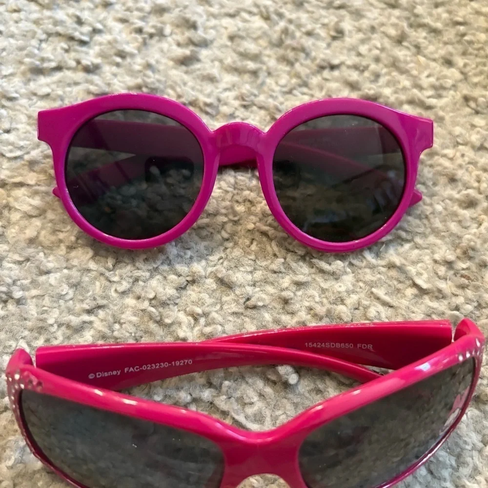 Toddler Girls Sunglasses Bundle Lot Disney Minnie Mouse Pink Rhinestone